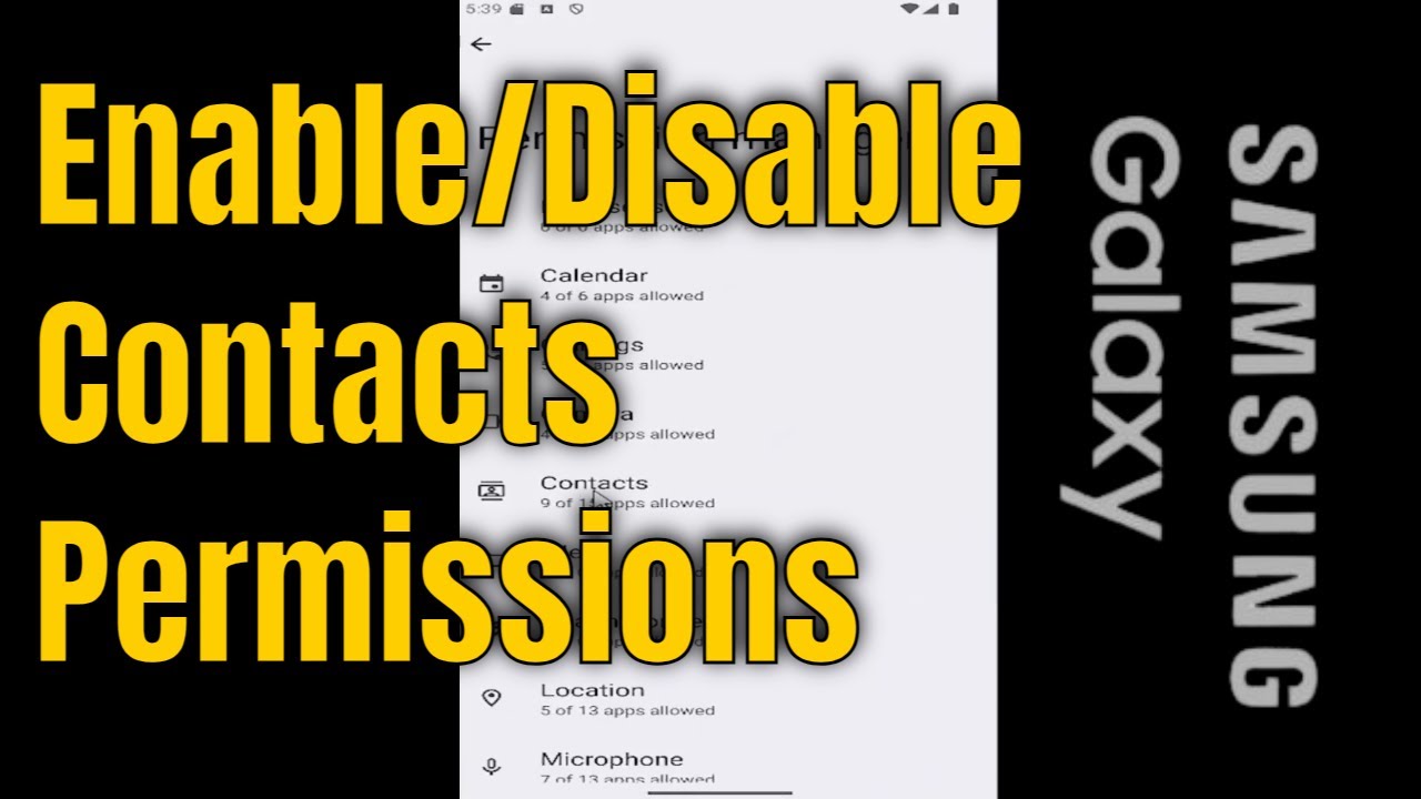 How to Enable or Disable Contacts Permissions Apps on Samsung Galaxy [2026]