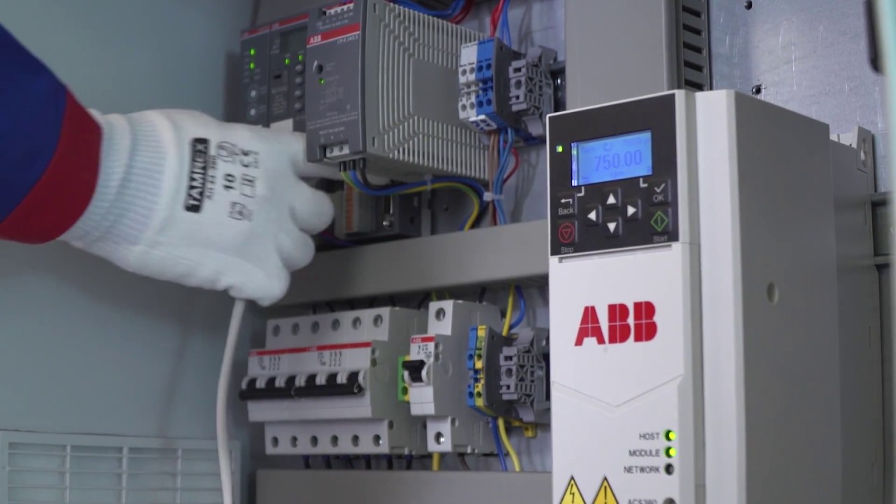 How to commission ABB ACS380 machinery drive with fieldbus