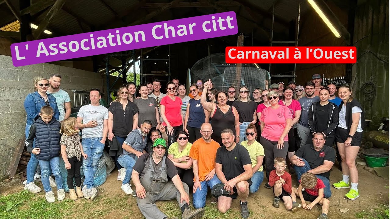 L' Association Char citt préparent leur char sur le thème 
