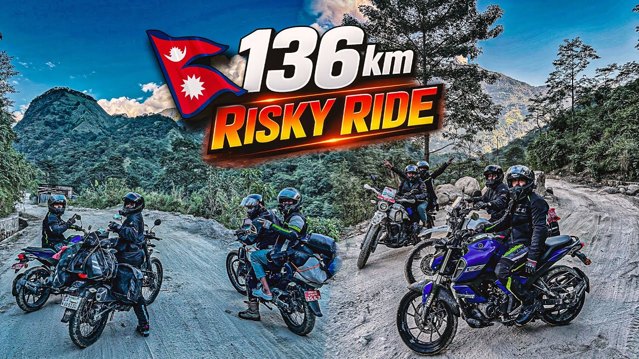 Pokhara to Manang Ride 🇳🇵 136 KM Risky Off-Road Ride - First Day to Jagat Ep 10