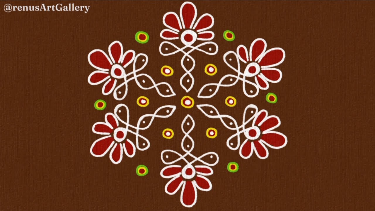 7*1 Easy Rangoli | Chukkala Muggulu | Daily Muggulu  | Kolam Designs | traditional #rangoli #muggulu