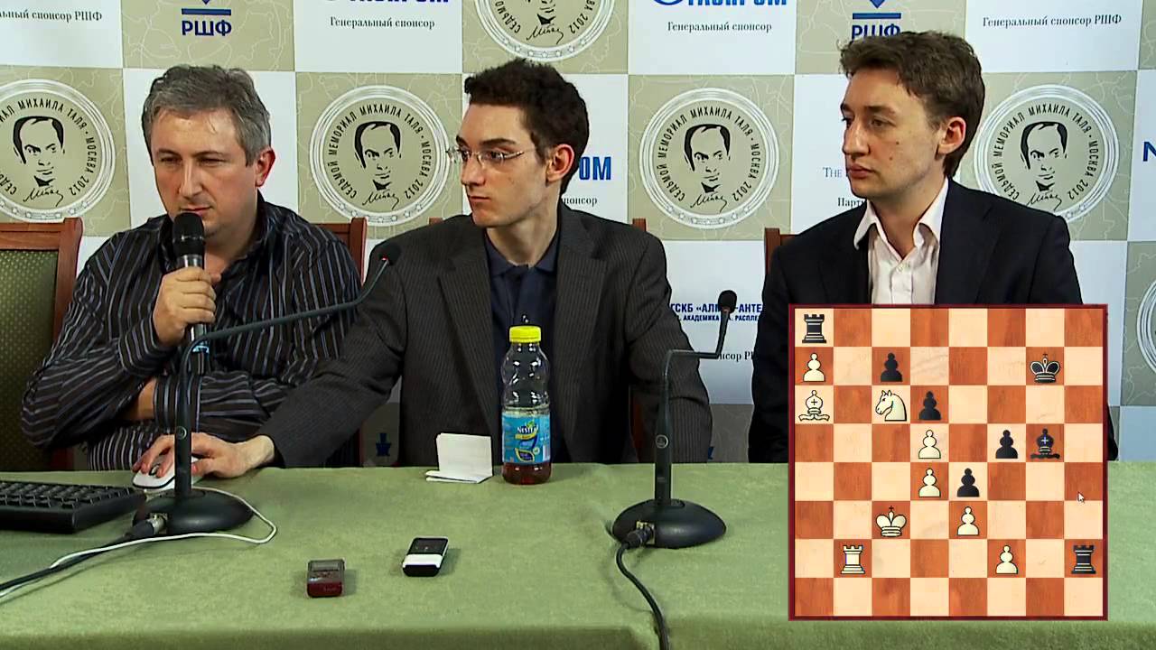 Tal Memorial 2012. Round 6. Fabiano Caruana and Luke McShane commenting on their game