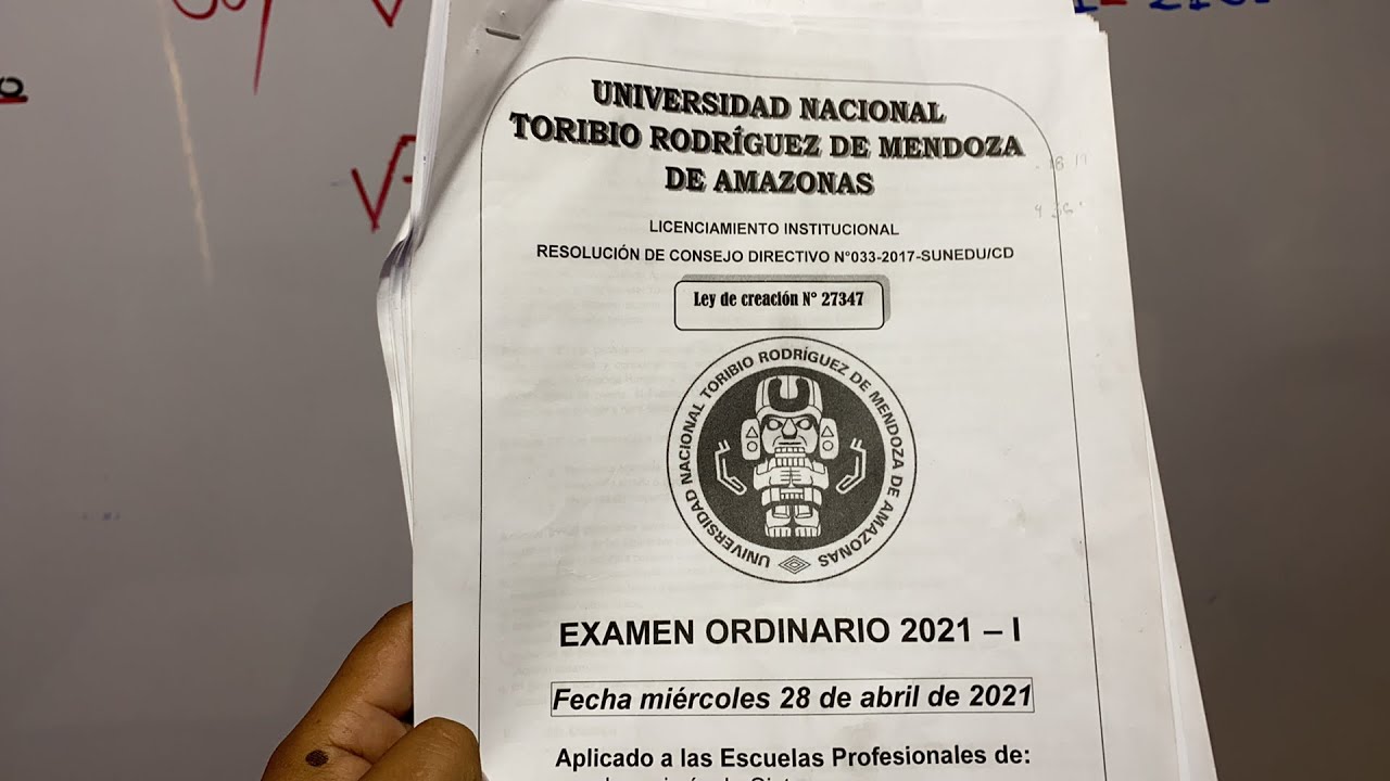 DESARROLLO EXAMEN ORDINARIO 2021 I 28/04/2021 UNTRM