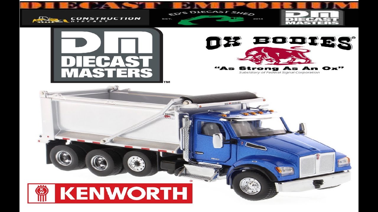 Распаковка и обзор модели Kenworth T880S SFFA от Diecast Masters с кузовом Ox Stampede Dump