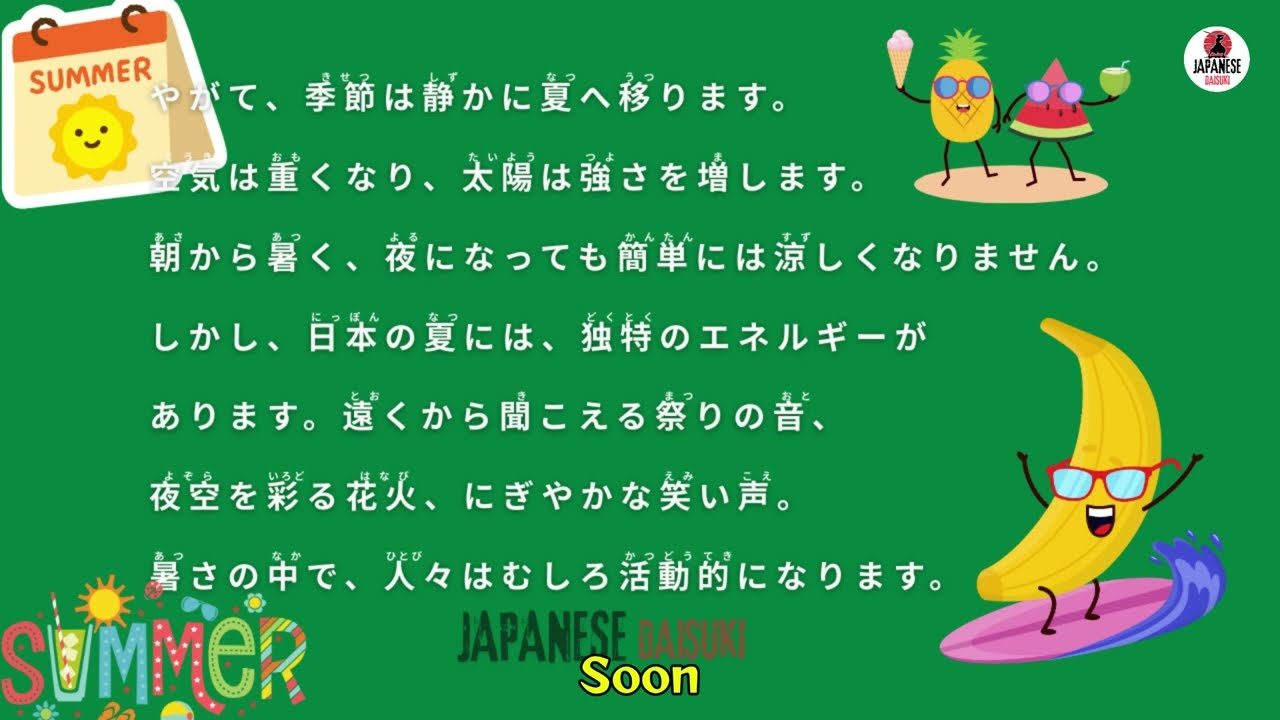 JLPT N5–N3 | Slow & Easy Japanese Listening Practice |Japan’s Beautiful Seasons ( ENG SUB)