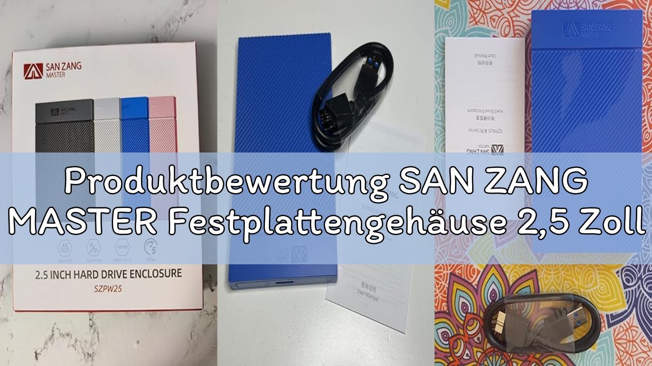 Produktbewertung SAN ZANG MASTER Festplattengehäuse 2,5 Zoll SANZANG USB 3.0 Festplatte Gehäuse mit
