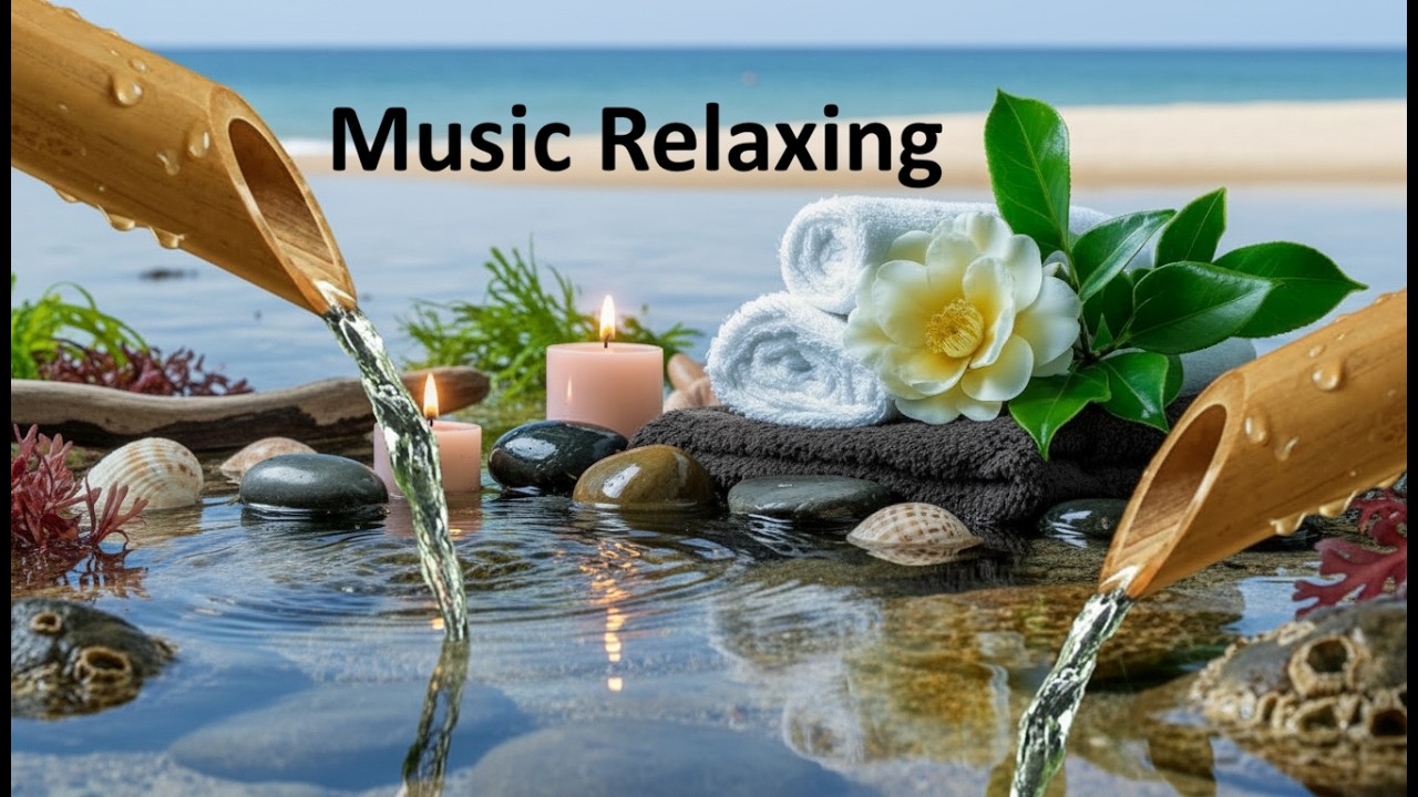 Relaxing Piano Music for Stress Relief + Water Sound  Deep Sleep, Spa and Massage Music