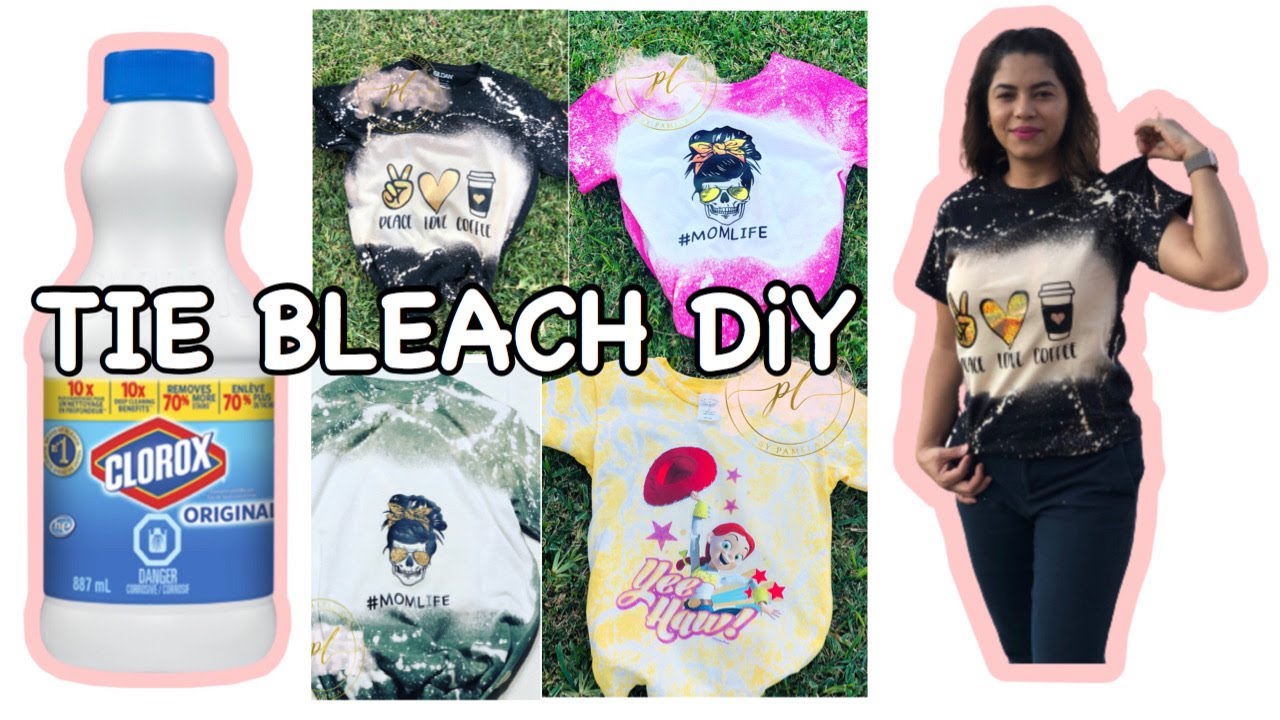 TUTORIAL TIE DYE CON CLORO/C&Oacute;MO TE&Ntilde;IR TU ROPA CON  BLEACH