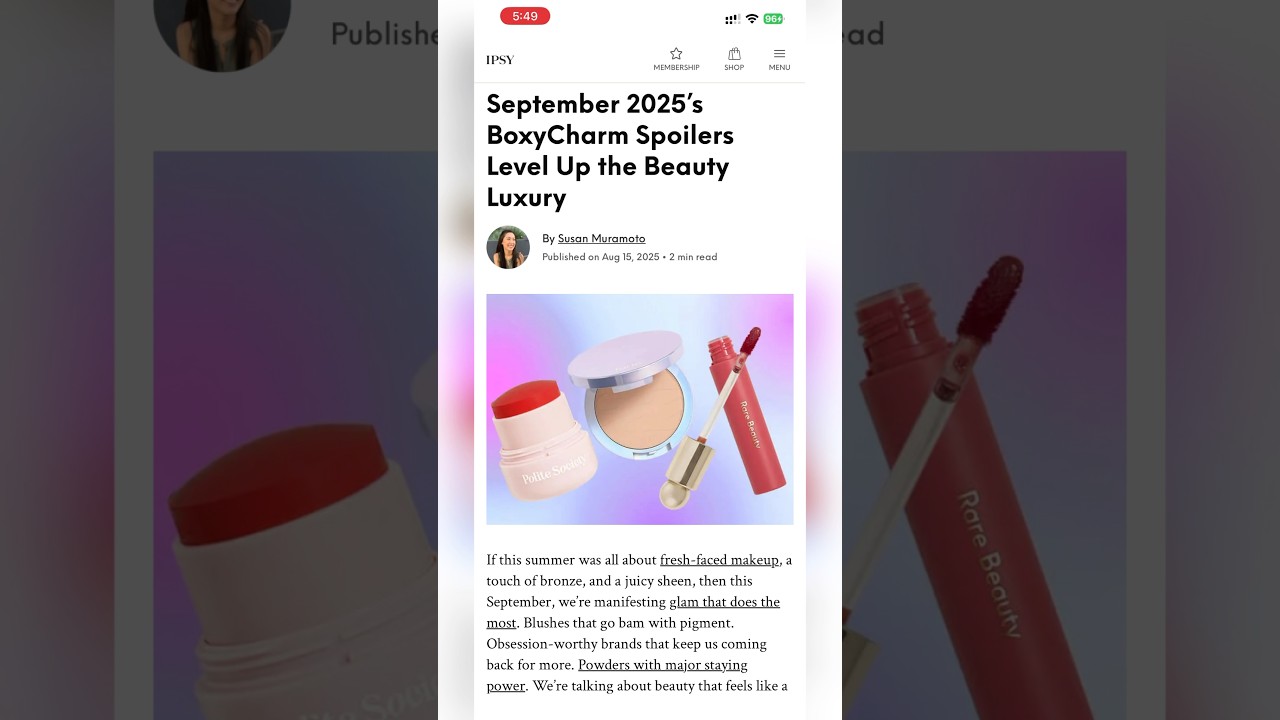 *OFFICIAL SPOILERS* SEPTEMBER 2025 IPSY GLAM BAG & BOXYCHARM Sneak Peeks