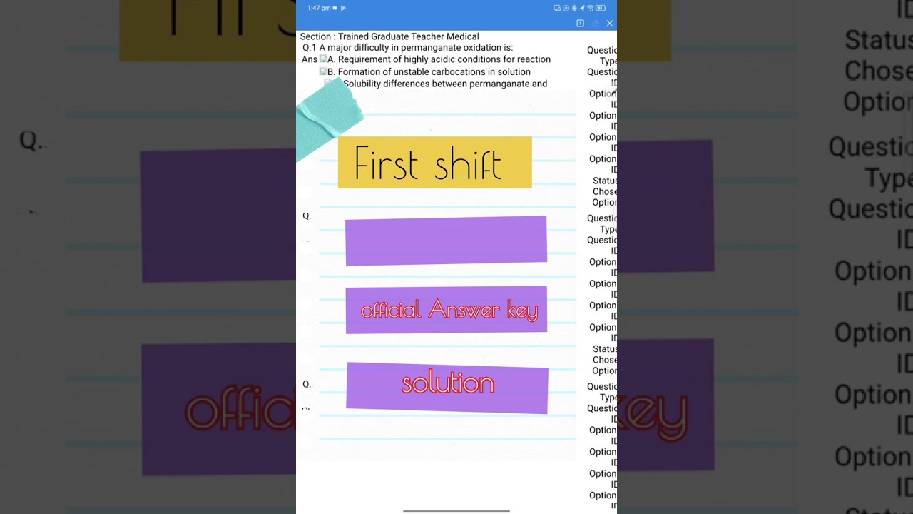 First shift TGT medical 2025 official Answer key #firstshift #tgtmedical15dec2025 #answerkey