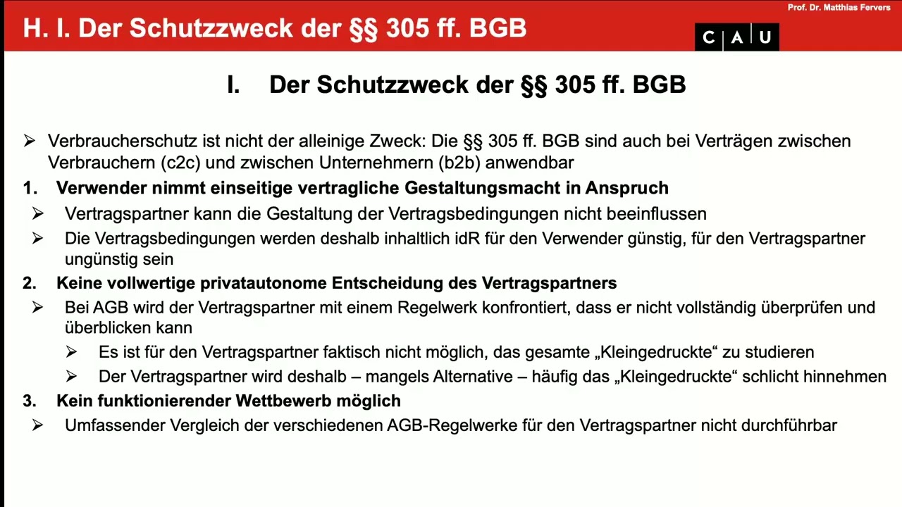 BGB AT – Folge 19 (AGB: Voraussetzungen und Einbeziehung)