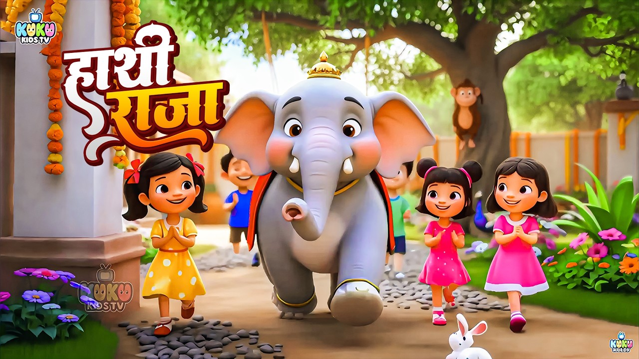 Hathi Raja Kahan Chale - हाथी राजा कहाँ चले | Hathi Raja | Hindi Nursery Poems | Kuku Kids TV