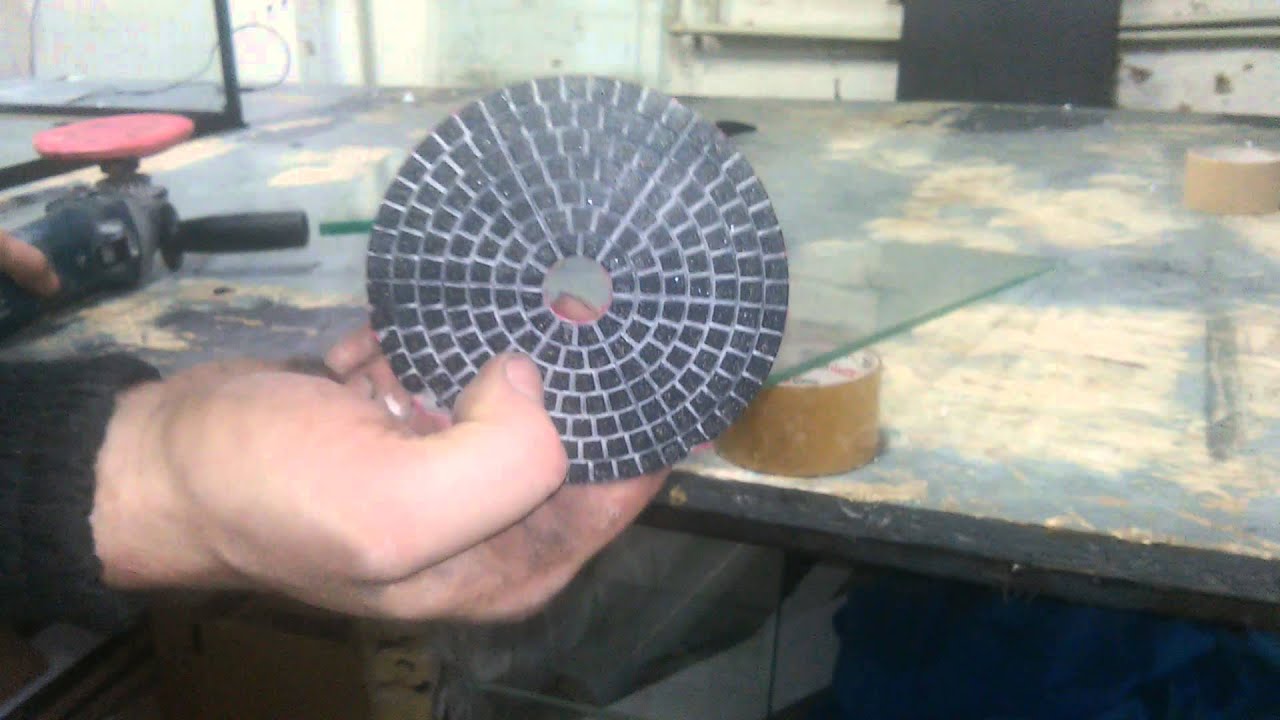 Ręczne szlifowanie szkła- Manual grinding glass
