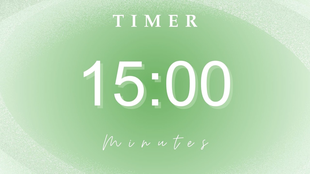 Pastel Green Focus Timer ⏱️ | 15 Minutes of Calm Study and Quiet Productivity