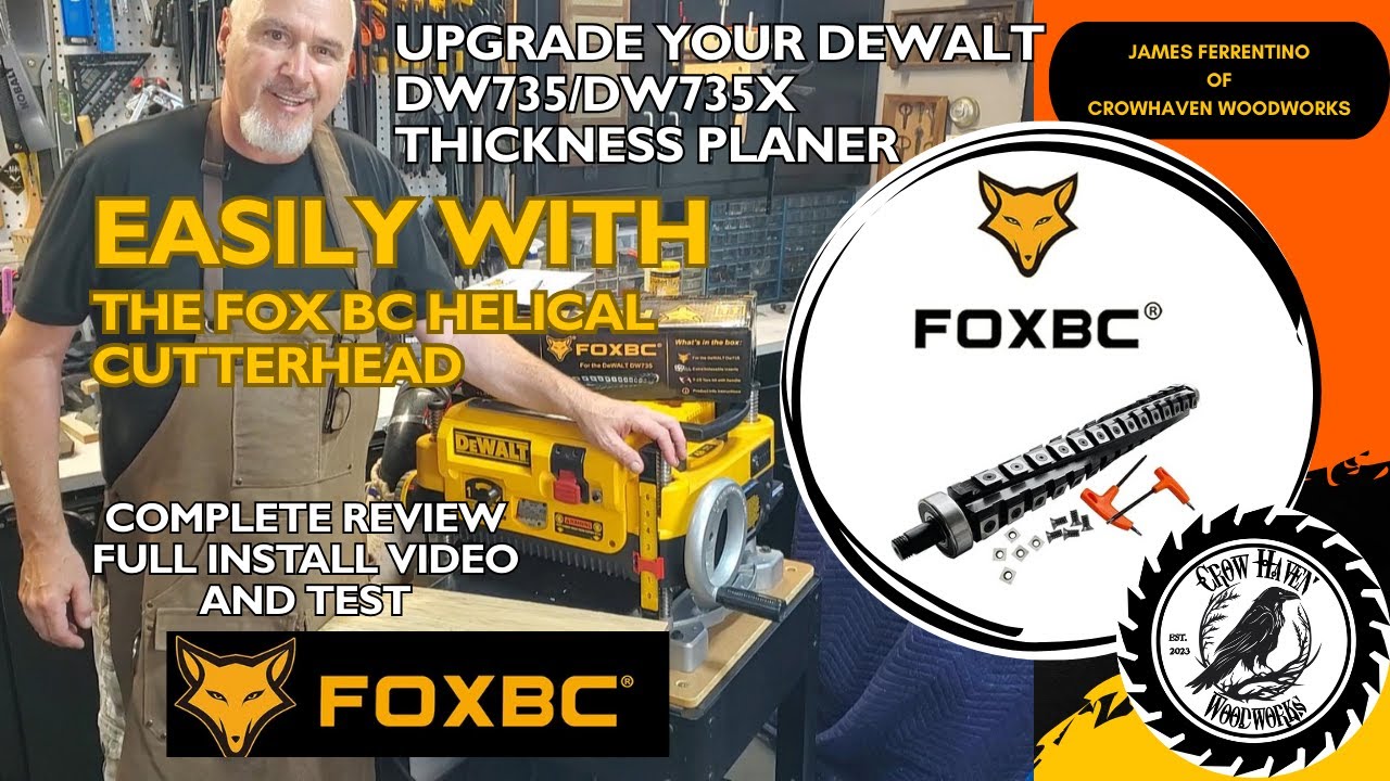Dewalt DW735/ DW735X Planer Upgrade The FOXBC Helical Cutter Head Complete Installation And Review