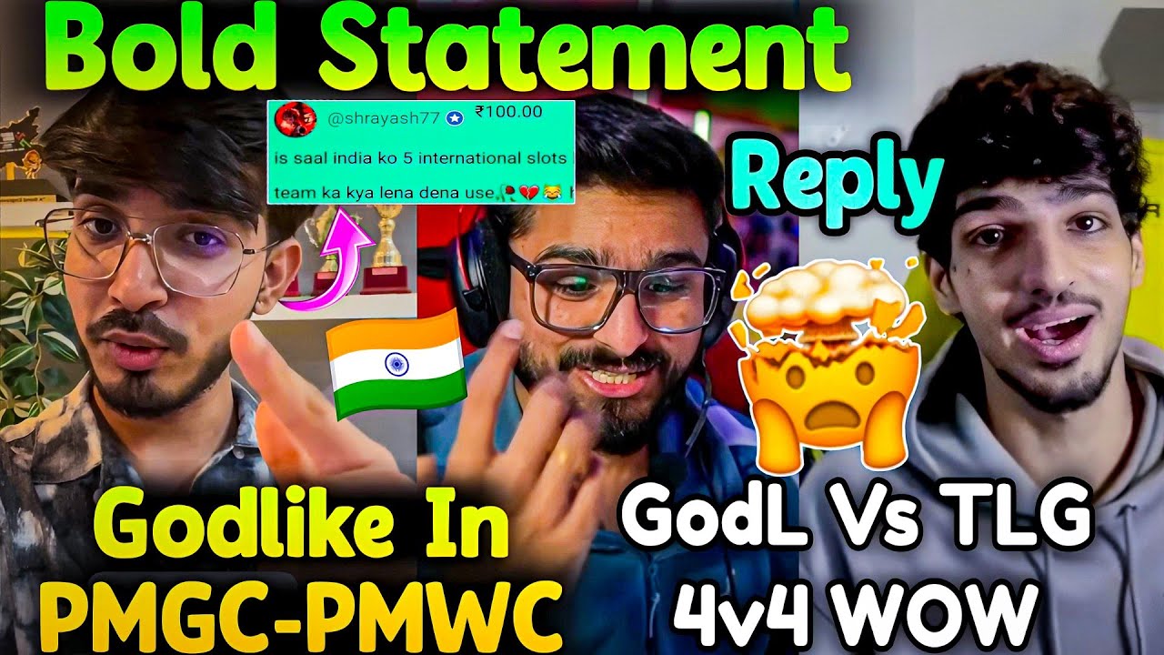 Admino Bold Reply🚨 GodLike In PMGC & PMWC📈 Full Serious😳 ZGod Qualified🔥 GodL vs TLG WOW - Reply😲