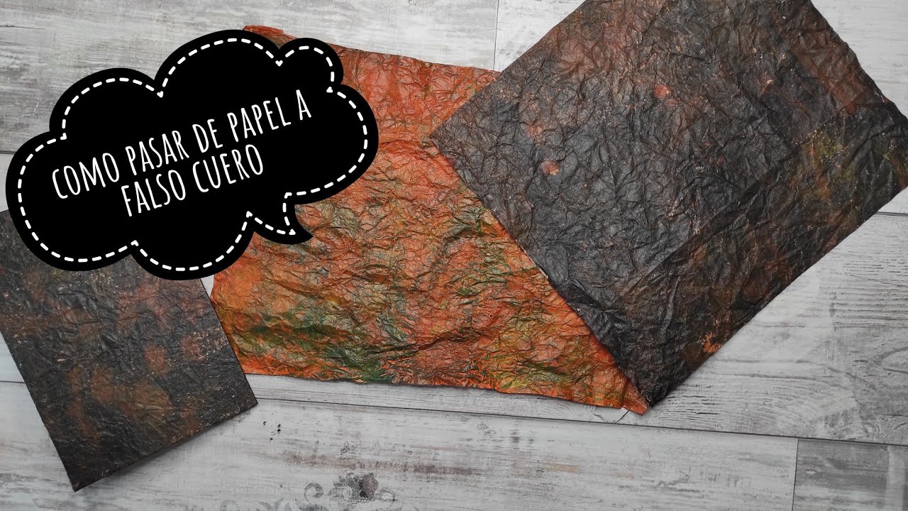 Cómo hacer falso cuero con papel, super fácil para principiantes
