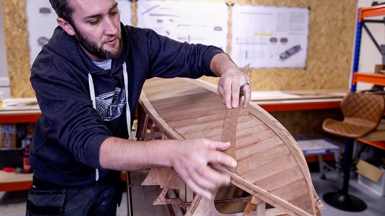 Cold Moulding Planking Layer 1 | Temptress 1/4 Scale Boat Build Part 19