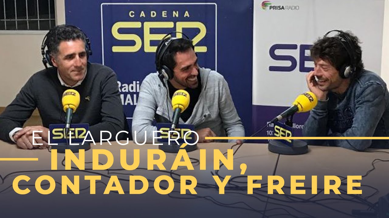 Entrevista a Alberto Contador, Miguel Induráin y Óscar Freire en El Larguero [25/04/2019]