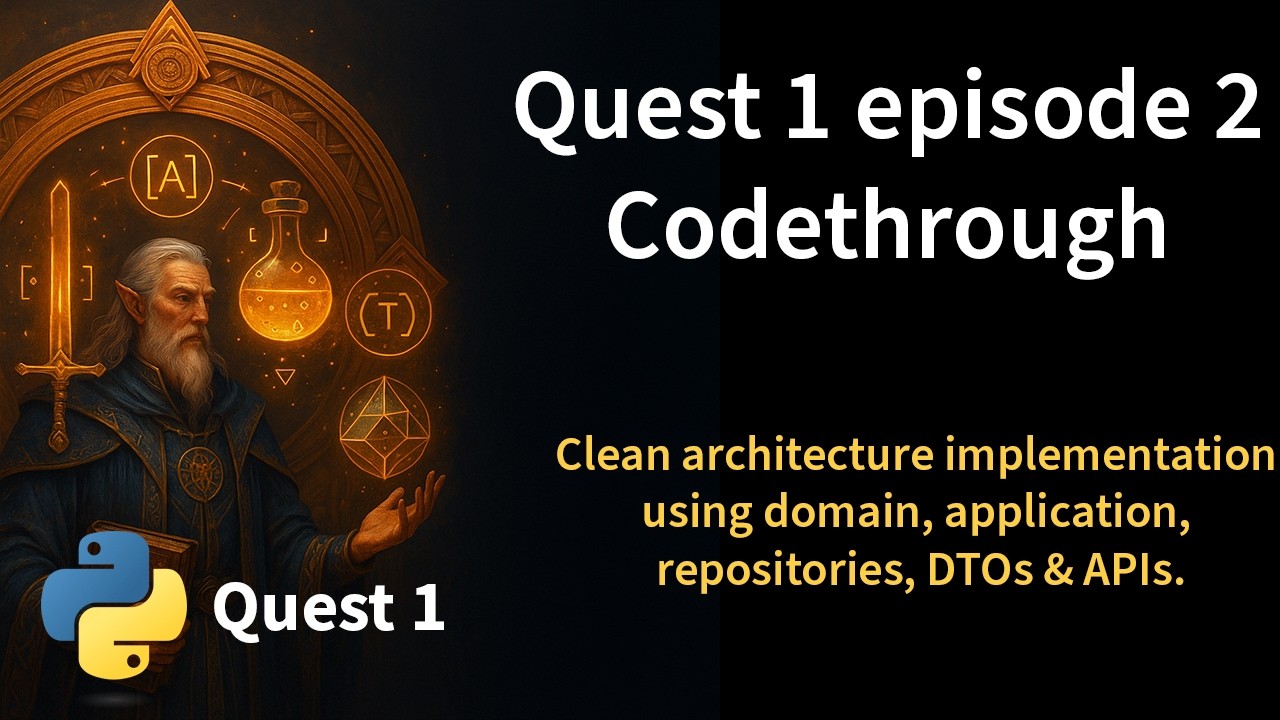 Q1EP2b Clean architecture implementation using domain, application, repositories, DTOs, APIs.