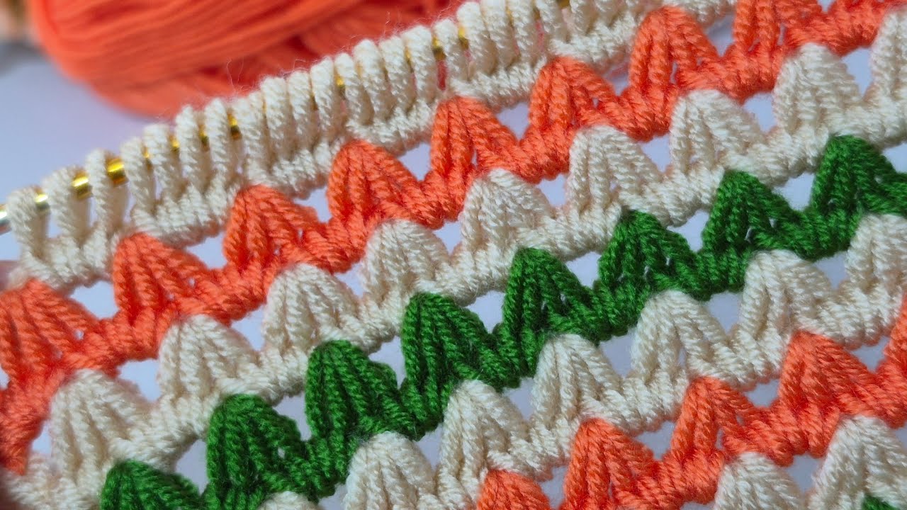 Vavv Wonderful tunisian knitting model continues to #crochet#knıttıng ❤️🪴❤️🪴❤️🪴