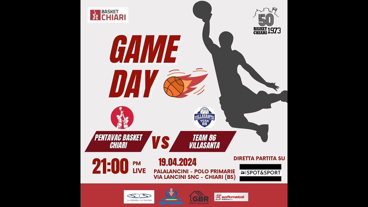 Campionato di Basket Serie C Pentavac Basket Chiari VS Team 86 Villasanta