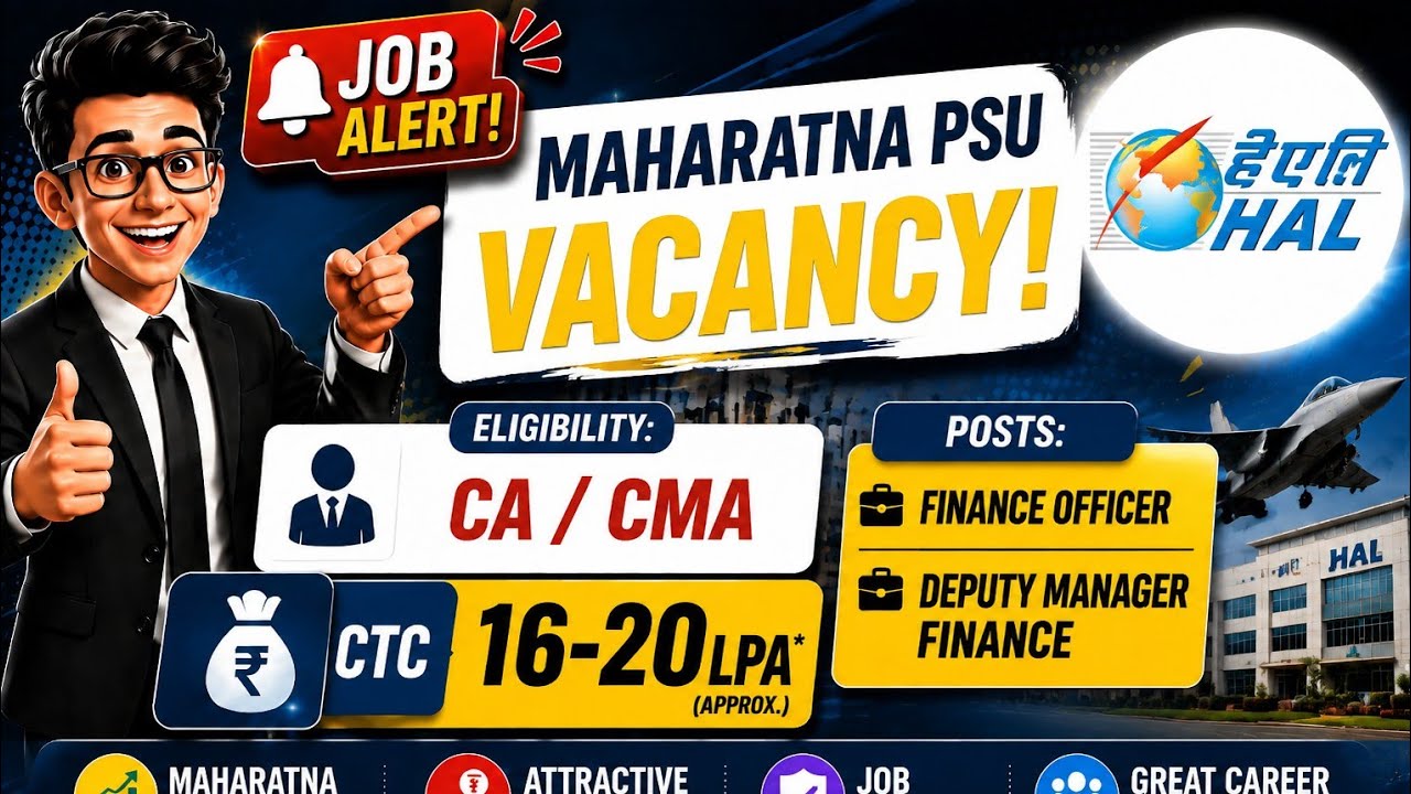 Maharatna PSU Recruitment 2026 | Finance Officer & Deputy Manager | CA/CMA | ₹16&ndash;20 LPA | Apply Now