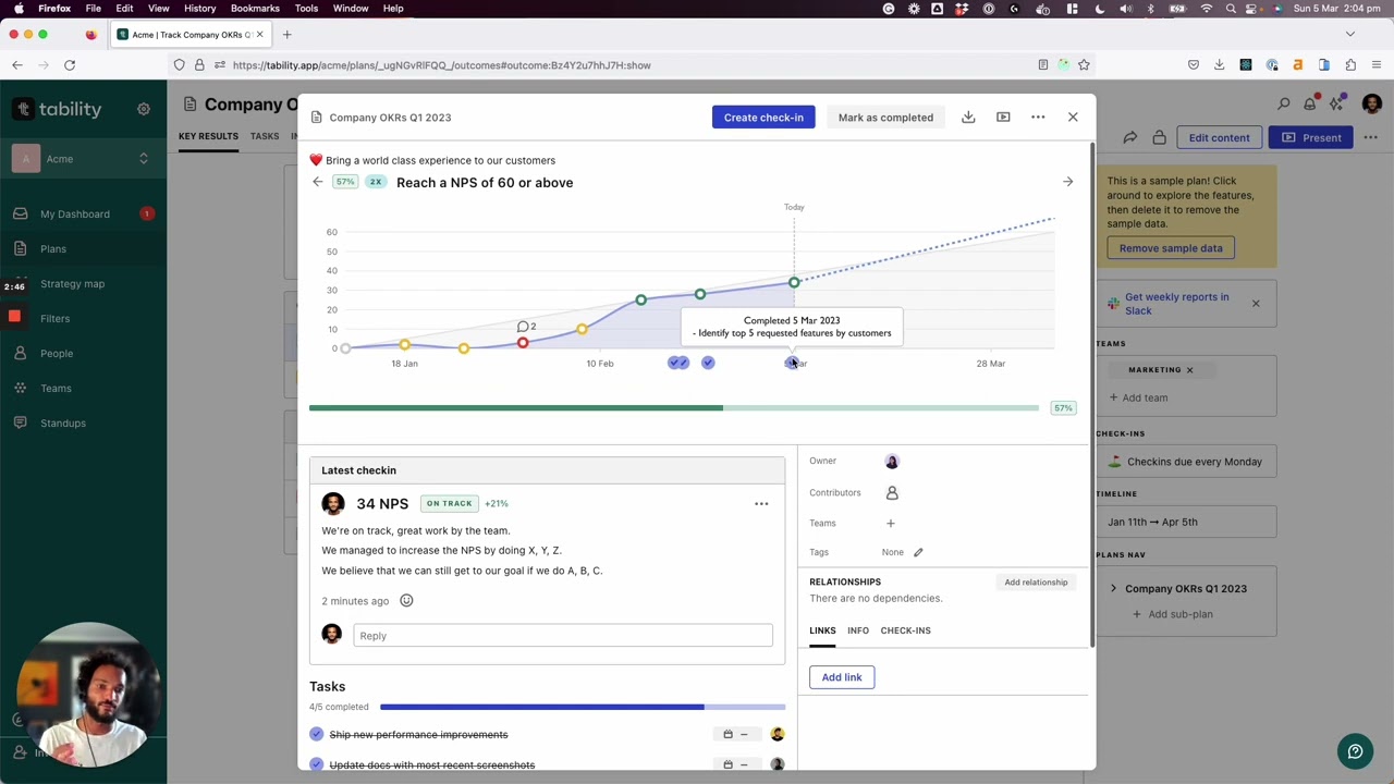 Best Practices for Goal Tracking and OKRs | Tability Product Tour