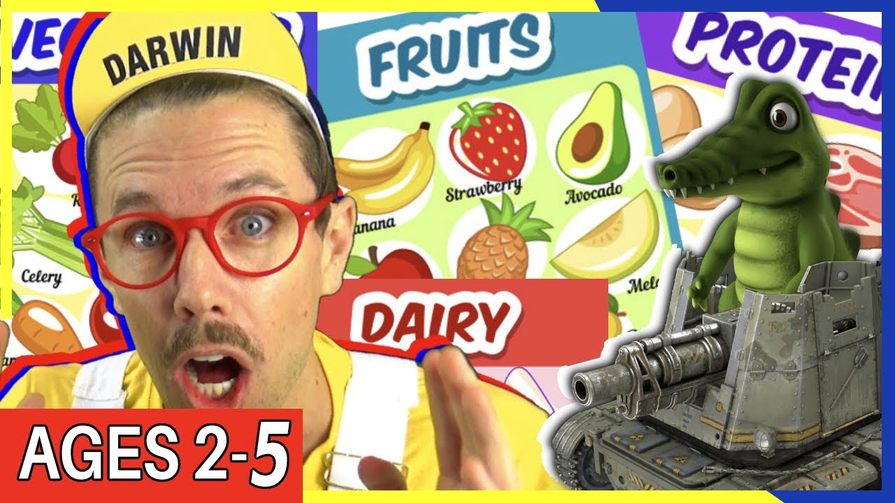 🍉 🥦 5 Food Groups for Kids 🥐🥩🧀| Kids Eat Right Learning and Fun - Child Educational Videos