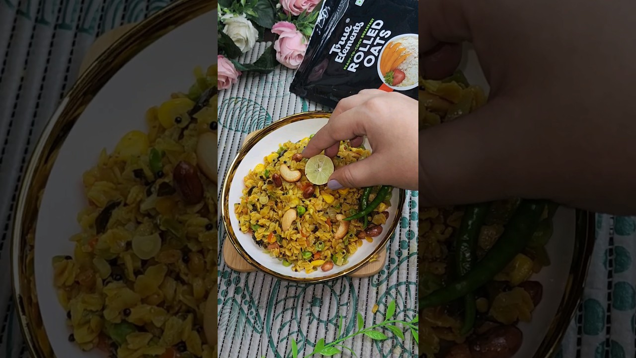 healthy breakfast oats upma by @true.elements. easy, tasty & healthy recipe #oatsupma #trueelements