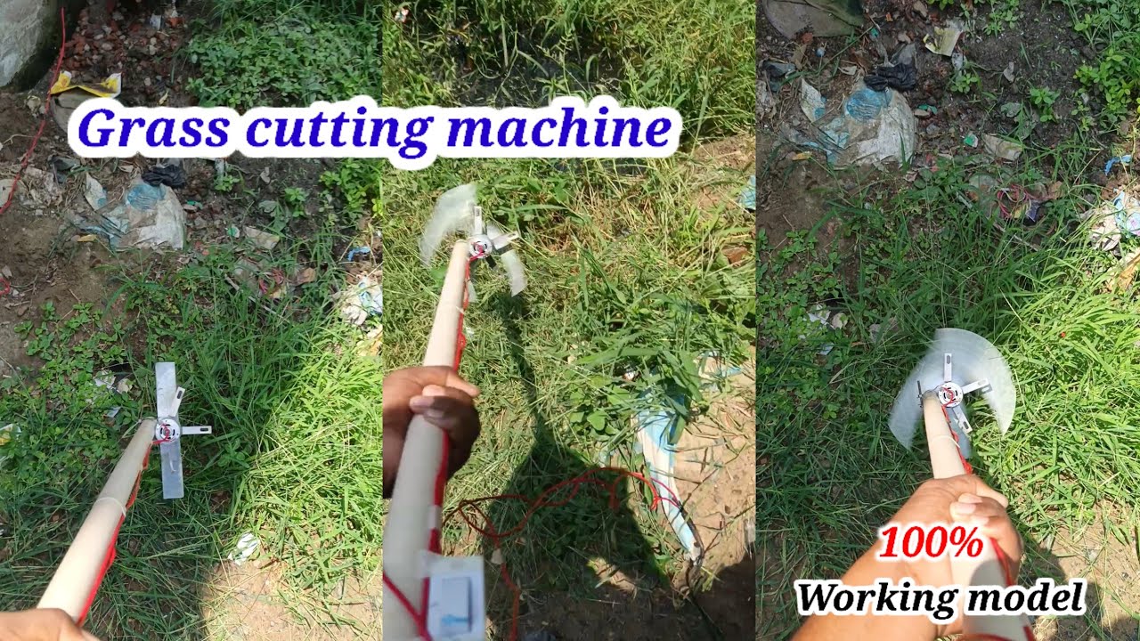 How To Make grass cutting machine #towerideas #grass #howto