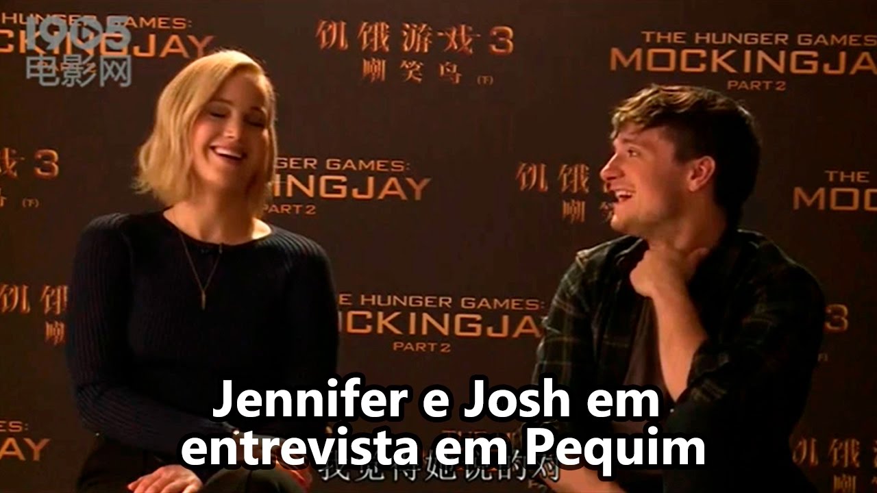 Jennifer Lawrence e Josh Hutcherson dão entrevista em Pequim (legendado)