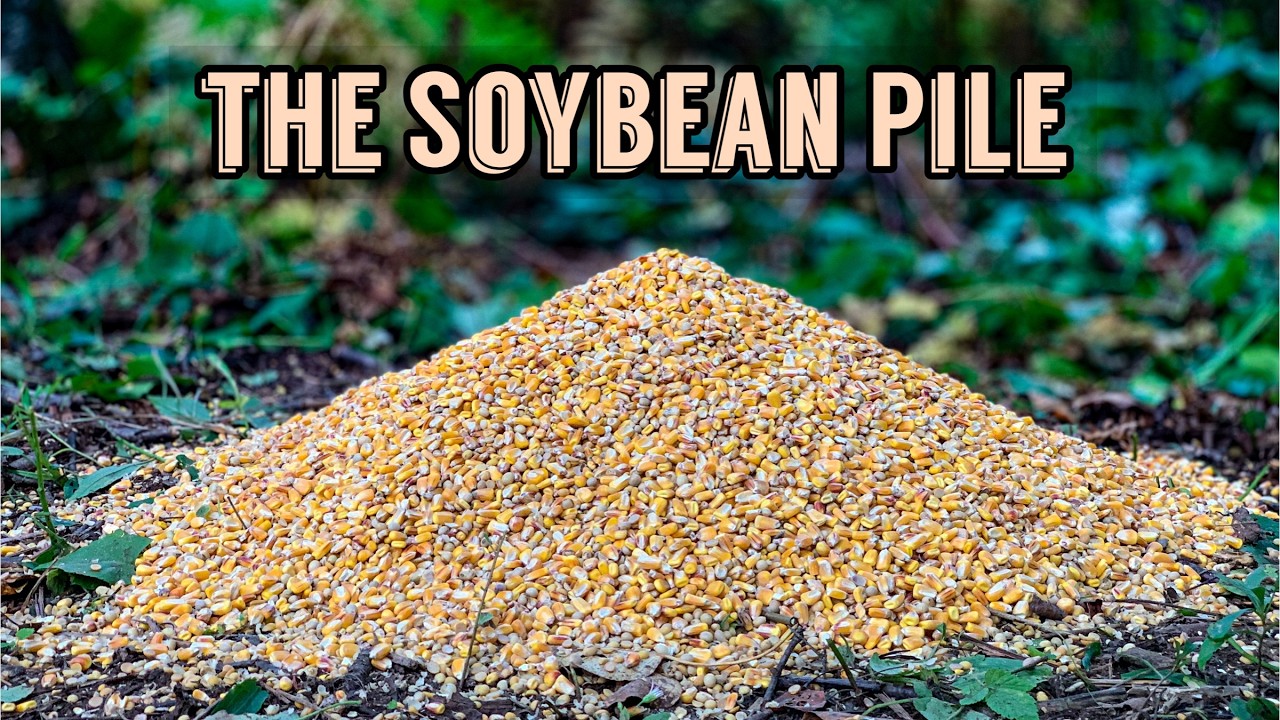 We Left a PILE OF SOYBEANS & CORN in the Woods. Here's what happened. Trail Camera: The Soybean Pile