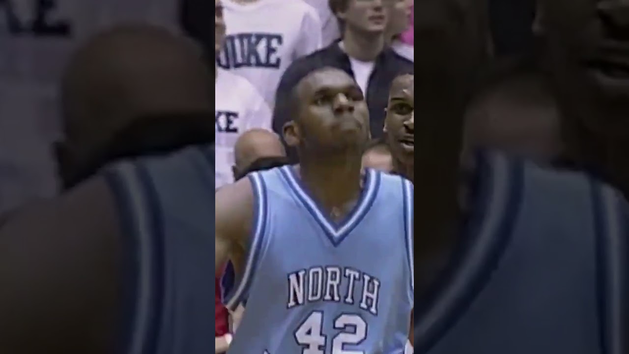 One of the nastiest dunks in Duke vs. UNC history 🥵 #unctarheels #accfootball #collegefootball #cfb