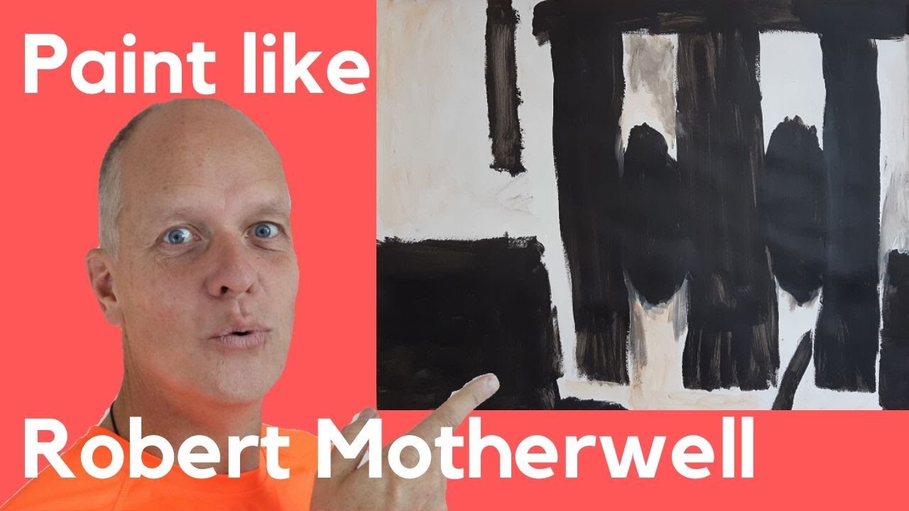 Paint like Robert Motherwell - abstract expressionism - make your own abstract art