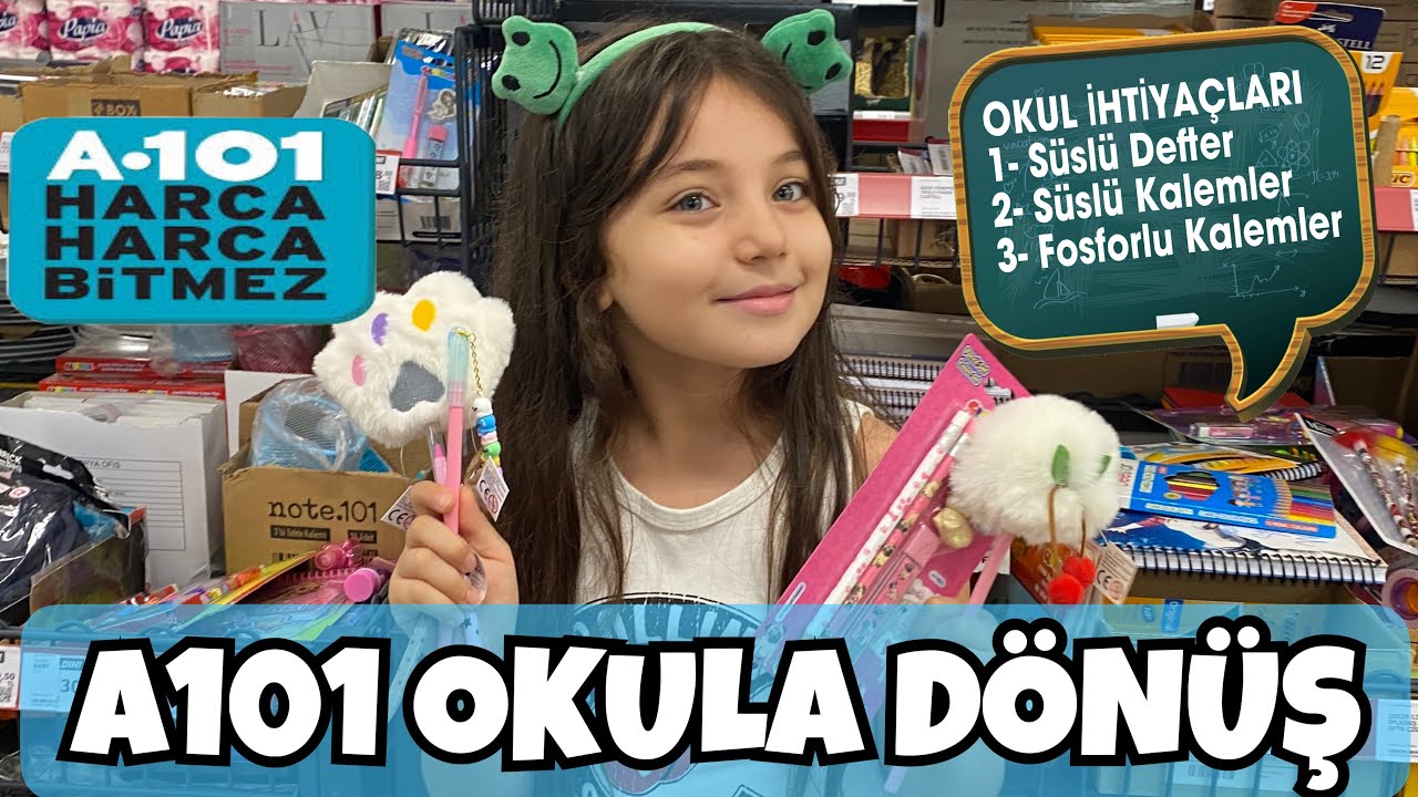 A101 OKULA DÖNÜŞ KIRTASİYE ALIŞVERİŞİM | OKULA DÖNÜŞ 2023 | DERINLE
