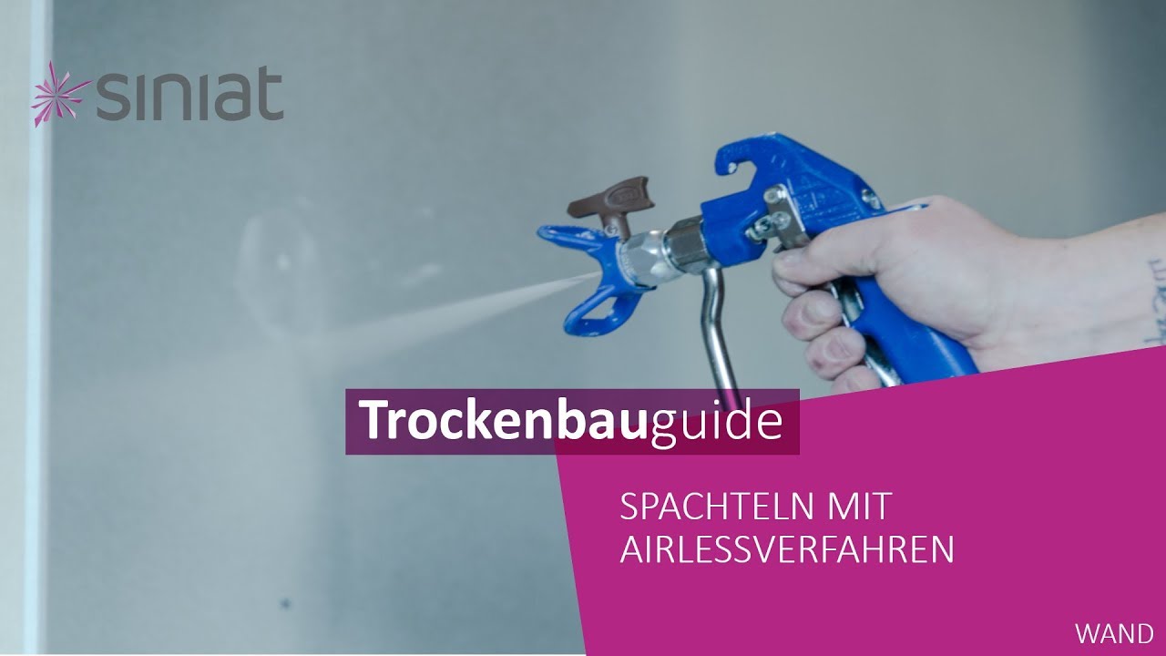 Spachteln mit Airless Spritzger&auml;t | #Spachteln #Airless #Trockenbau -