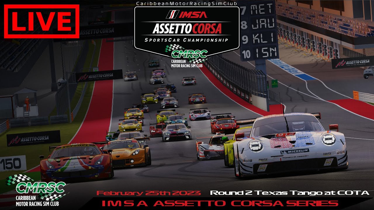 Live l Round 2 l CMRSC Grand Prix of Texas l 2023 CMRSC IMSA Assetto Corsa Sports Car Championship