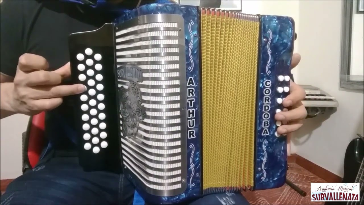 Llorando se fue. Tutorial (D.R.A) acordeón Besas (cinco letras)