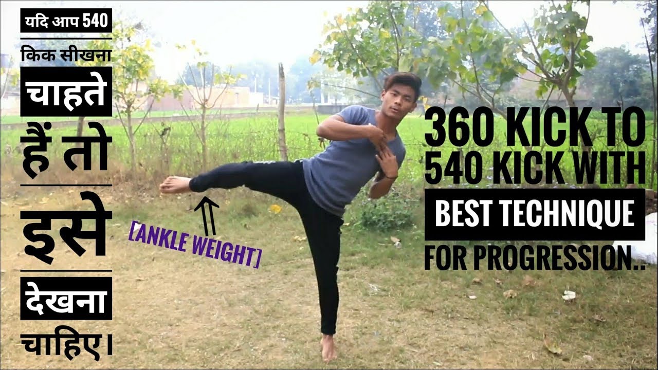 360 kick to 540 bolley kick with Best Technique for Progression//Sahil Gurung
