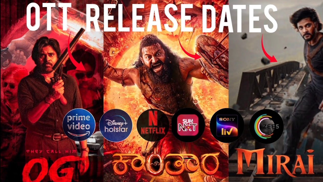 NEW OTT 💥💥TELUGU MOVIES |Release date| OG |KANTARA| MIRAI | 