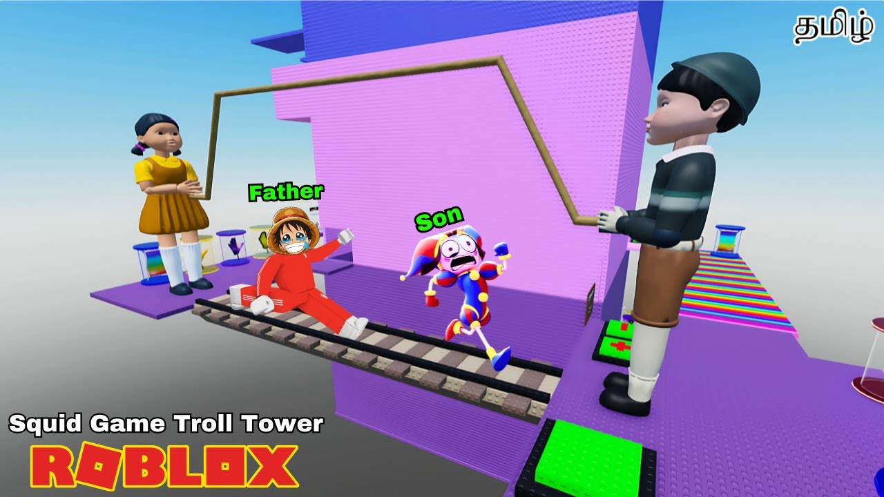 Roblox Squid Game Troll Tower Fun Gameplay in Tamil