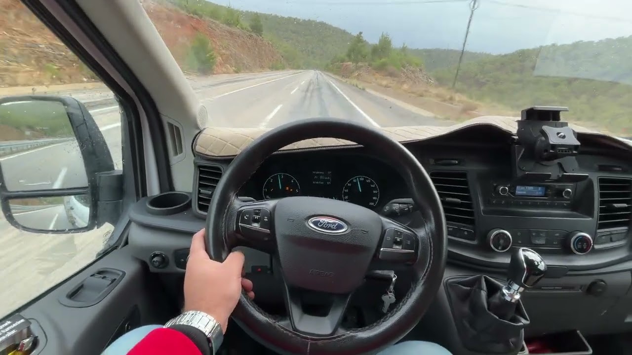 Ford Transit Yağmurlu Havada Pov Sürüş | İbrahim Tatlıses-Yanarım