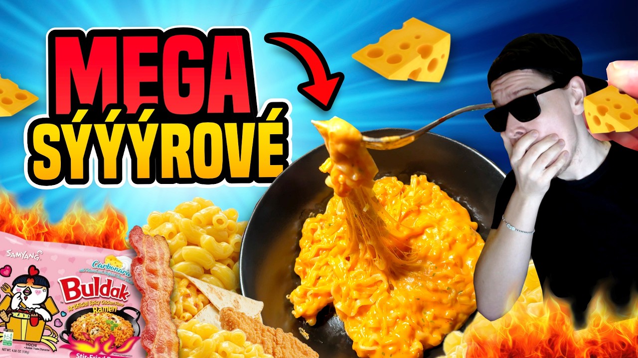 ŠÍLENÝ JÍDLO! HROMADA SÝRA a burger s KOLÍNKAMA 😂