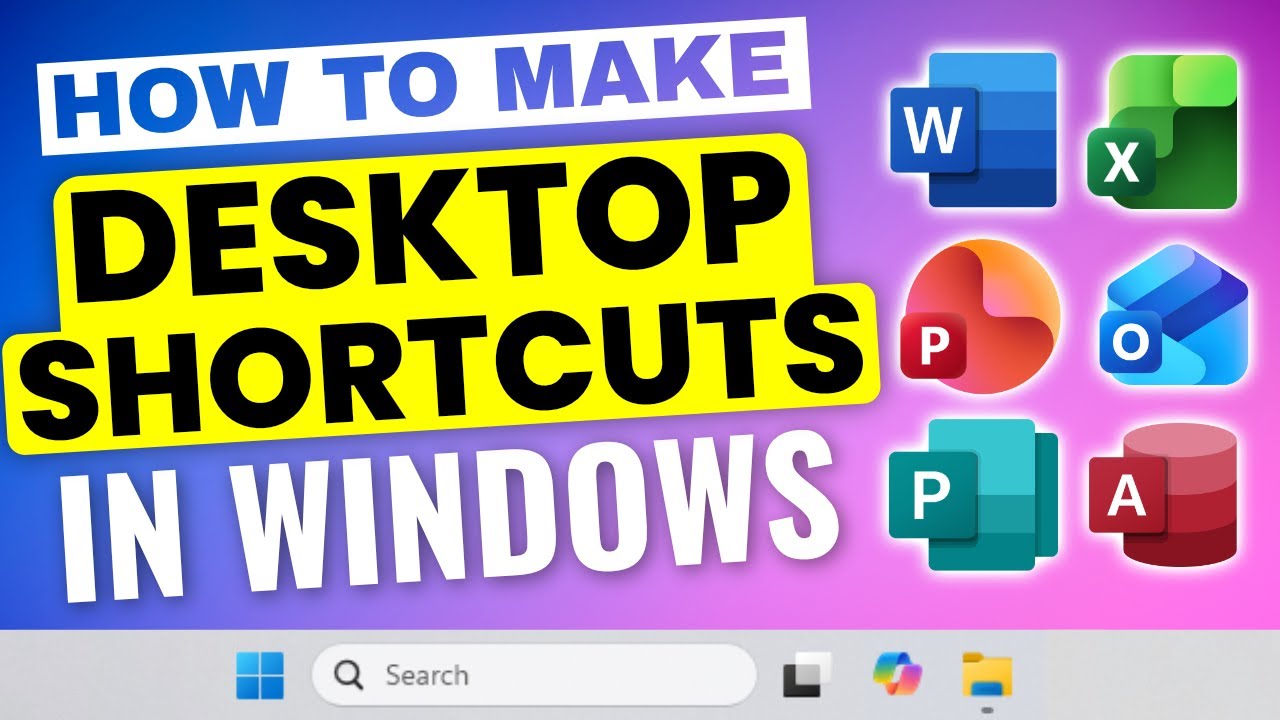 Как создать ярлыки на рабочем столе в Windows