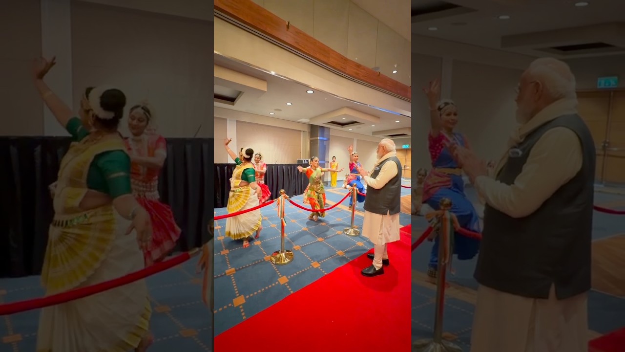 PM Modi receives a wonderful traditional welcome in Oslo, Norway | #shorts