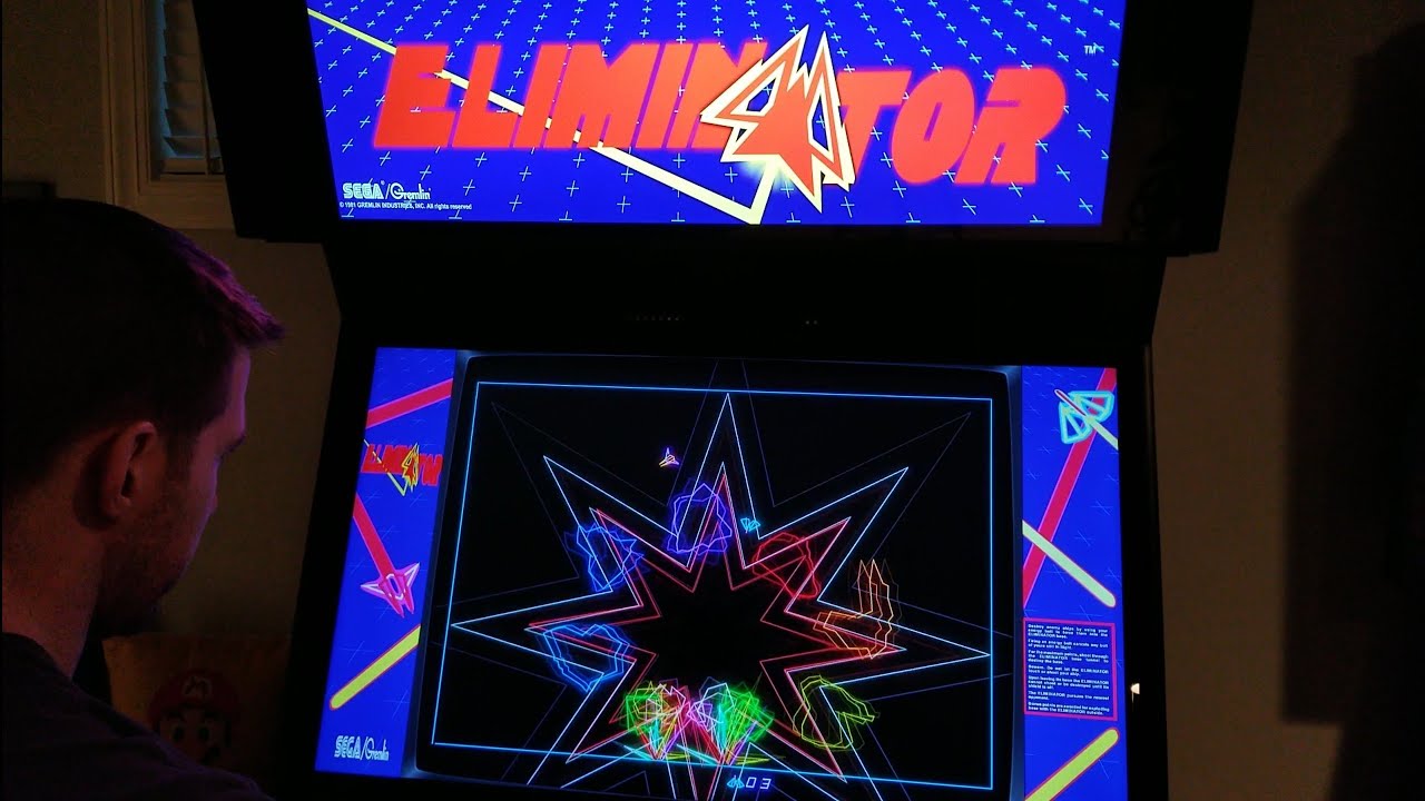 Игровой процесс Eliminator Arcade Cabinet MAME с Hypermarquee