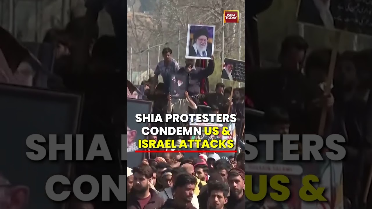 Iran Israel War: Thousands Protest in Kashmir After Khamenei&rsquo;s Death in US-Israel Strikes #shorts