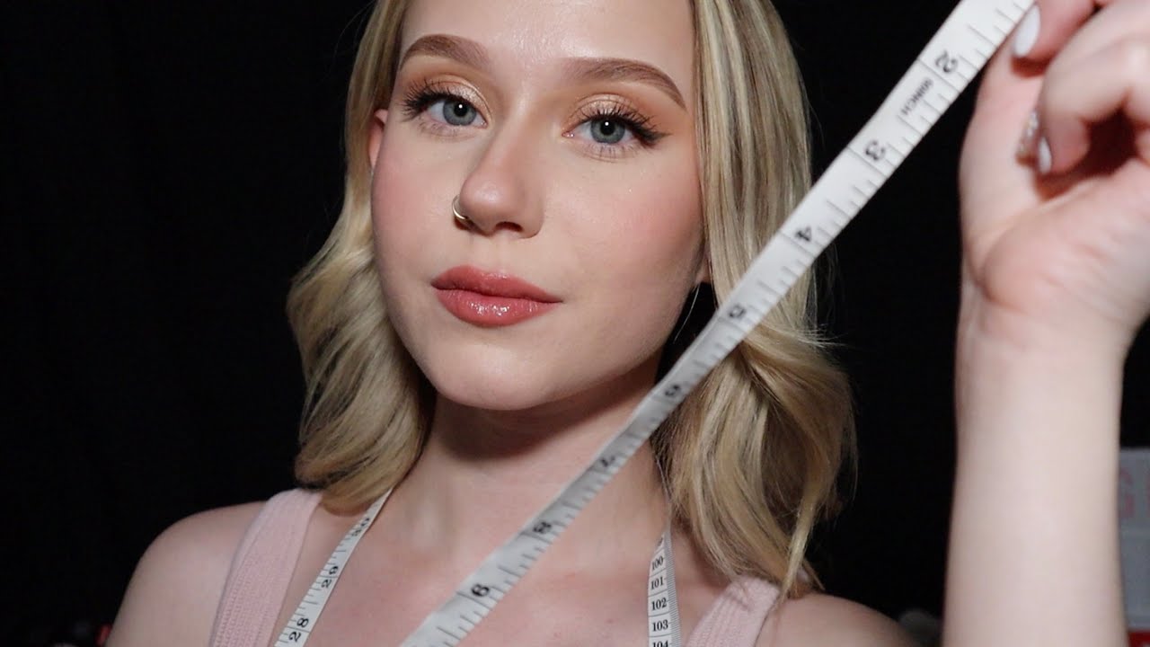 ASMR Measuring Your Face (Inaudible Whispering, Personal Attention)