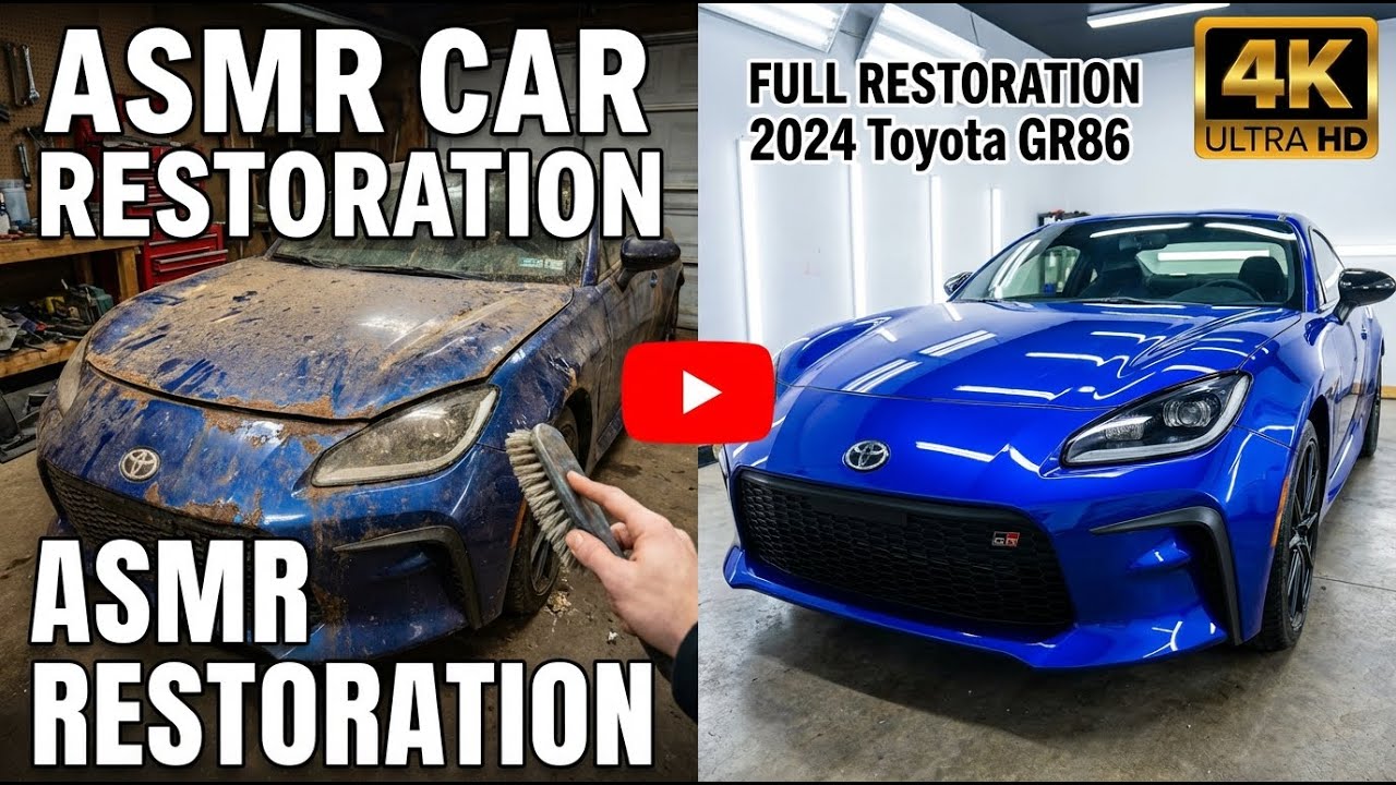 ASMR Car Restoration 2024 Toyota GR86 Sports Blue Full Restoration of a Severely Neglected and Rusty